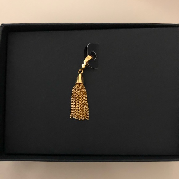 New! Jcrew Tassel charm plated 14k gold - Picture 3 of 5